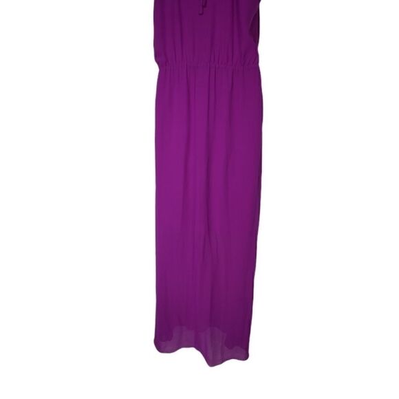 Gianni Bini fuchsia maxi wrap halter prom dress - Picture 6 of 10